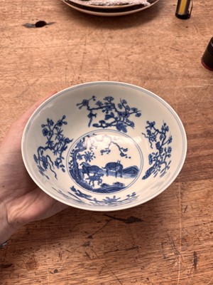 Lot 507 - A Chinese famille-rose yellow-ground sgraffiato 'medallion' bowl, 19th - 20th century