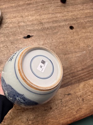 Lot 437 - A Chinese blue and white 'boys' jar, Qing dynasty, Kangxi period