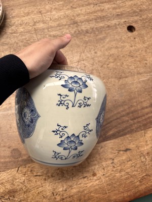 Lot 437 - A Chinese blue and white 'boys' jar, Qing dynasty, Kangxi period