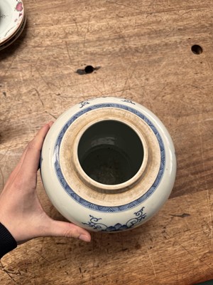 Lot 437 - A Chinese blue and white 'boys' jar, Qing dynasty, Kangxi period