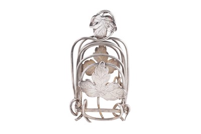 Lot 27 - A VICTORIAN STERLING SILVER NATURALISTIC TOAST RACK, BIRMINGHAM 1849 BY YAPP AND WOODWARD