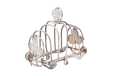 Lot 27 - A VICTORIAN STERLING SILVER NATURALISTIC TOAST RACK, BIRMINGHAM 1849 BY YAPP AND WOODWARD