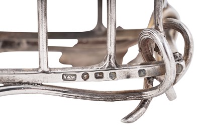 Lot 27 - A VICTORIAN STERLING SILVER NATURALISTIC TOAST RACK, BIRMINGHAM 1849 BY YAPP AND WOODWARD