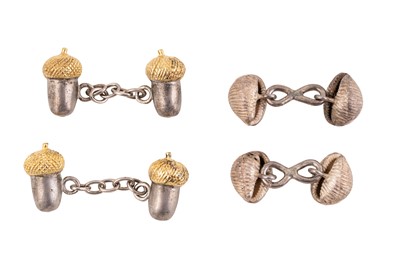 Lot 25 - TWO PAIRS OF CUFFLINKS