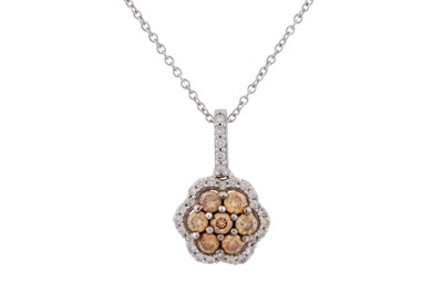 Lot 172 - Le Vian | A diamond flower pendant necklace