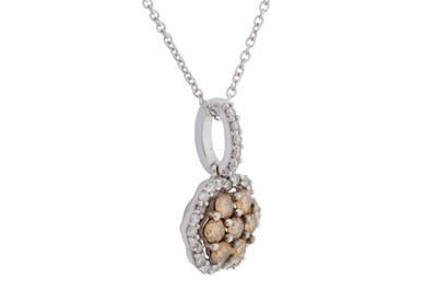 Lot 172 - Le Vian | A diamond flower pendant necklace