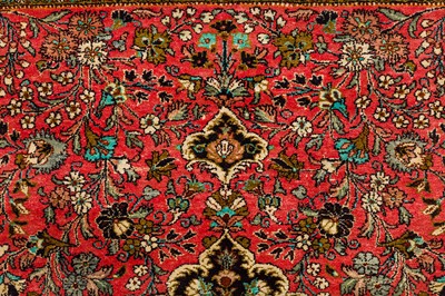 Lot 68 - A FINE SILK QUM RUG, CENTRAL PERSIA
