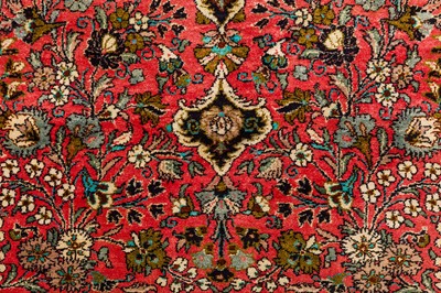 Lot 68 - A FINE SILK QUM RUG, CENTRAL PERSIA