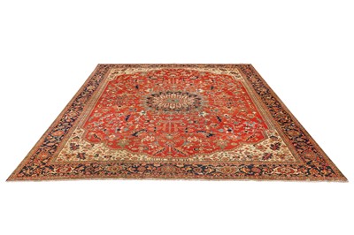 Lot 32 - AN ANTIQUE HERIZ CARPET, NORTH-WEST PERSIA