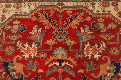 Lot 32 - AN ANTIQUE HERIZ CARPET, NORTH-WEST PERSIA