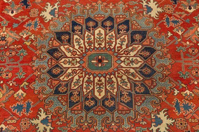Lot 32 - AN ANTIQUE HERIZ CARPET, NORTH-WEST PERSIA