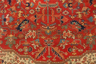 Lot 32 - AN ANTIQUE HERIZ CARPET, NORTH-WEST PERSIA