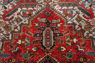 Lot 84 - AN ANTIQUE HERIZ CARPET, NORTH-WEST PERSIA