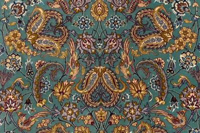Lot 25 - AN EXTREMELY FINE PART SILK ISFAHAN RUG, CENTRAL PERSIA