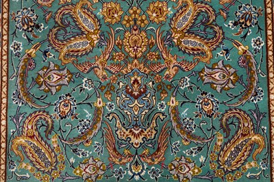 Lot 25 - AN EXTREMELY FINE PART SILK ISFAHAN RUG, CENTRAL PERSIA