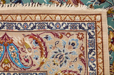 Lot 25 - AN EXTREMELY FINE PART SILK ISFAHAN RUG, CENTRAL PERSIA