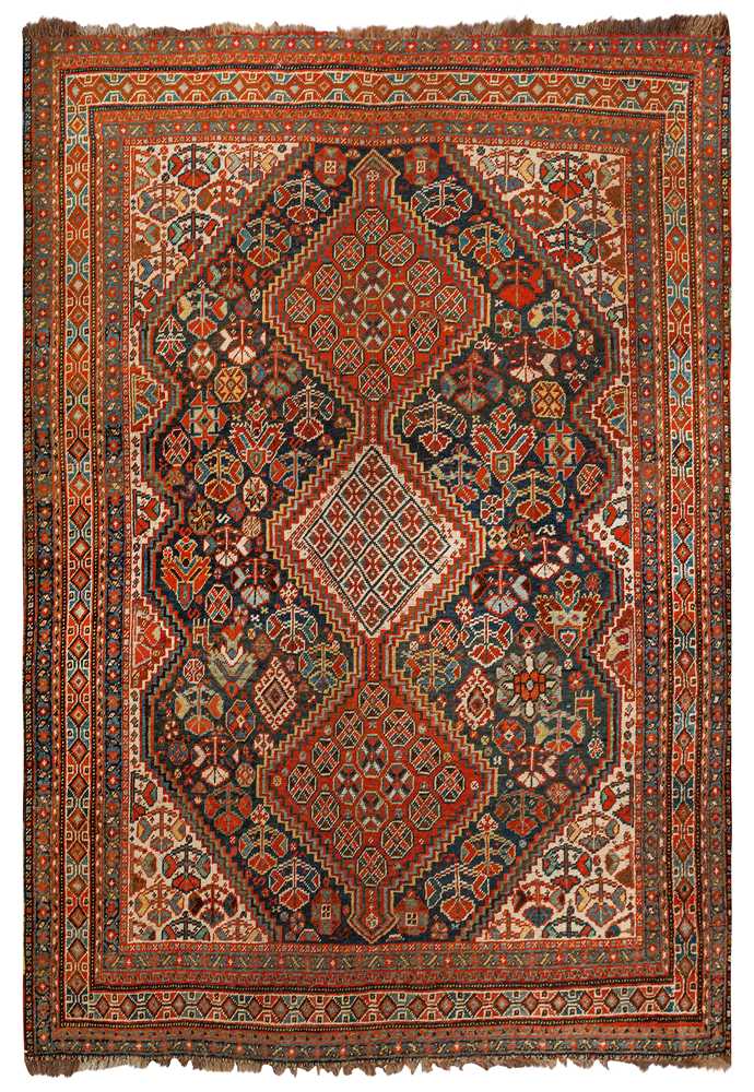 Lot 26 - AN ANTIQUE QASHQAI RUG, SOUTH-WEST PERSIA