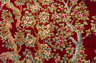 Lot 78 - AN EXTREMELY FINE SIGNED SILK QUM RUG, CENTRAL PERSIA