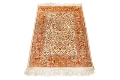 Lot 37 - AN EXTREMELY FINE SIGNED SILK HEREKE RUG, TURKEY