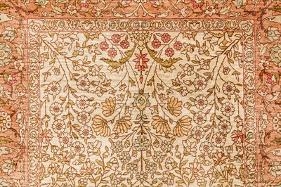 Lot 37 - AN EXTREMELY FINE SIGNED SILK HEREKE RUG, TURKEY