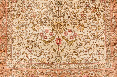 Lot 37 - AN EXTREMELY FINE SIGNED SILK HEREKE RUG, TURKEY