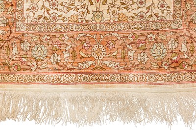 Lot 37 - AN EXTREMELY FINE SIGNED SILK HEREKE RUG, TURKEY