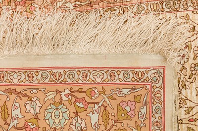 Lot 37 - AN EXTREMELY FINE SIGNED SILK HEREKE RUG, TURKEY