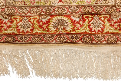 Lot 45 - AN EXTREMELY FINE SIGNED SILK HEREKE RUG, TURKEY