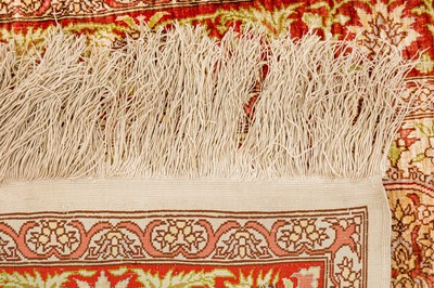 Lot 45 - AN EXTREMELY FINE SIGNED SILK HEREKE RUG, TURKEY