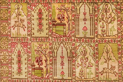 Lot 74 - AN EXTREMELY FINE SIGNED SILK HEREKE RUG, TURKEY