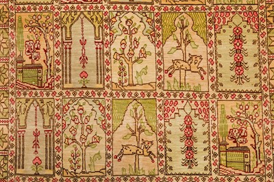 Lot 74 - AN EXTREMELY FINE SIGNED SILK HEREKE RUG, TURKEY