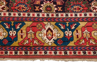 Lot 38 - AN UNUSUAL AZERBAIJAN CARPET OF HARSHANG DESIGN