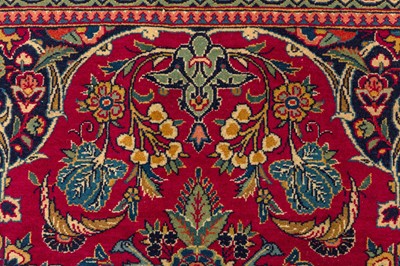 Lot 75 - A VERY FINE KASHAN PRAYER RUG, CENTRAL PERSIA