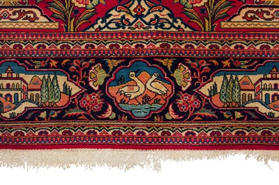 Lot 75 - A VERY FINE KASHAN PRAYER RUG, CENTRAL PERSIA