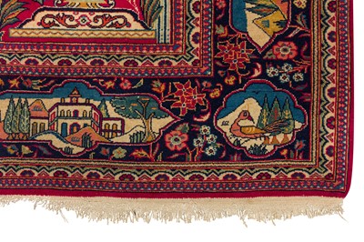Lot 75 - A VERY FINE KASHAN PRAYER RUG, CENTRAL PERSIA