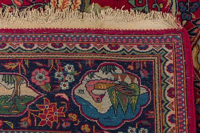 Lot 75 - A VERY FINE KASHAN PRAYER RUG, CENTRAL PERSIA