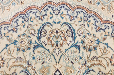 Lot 89 - A VERY FINE PART SILK NAIN RUG, CENTRAL PERSIA