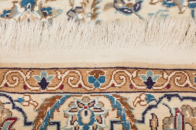 Lot 89 - A VERY FINE PART SILK NAIN RUG, CENTRAL PERSIA