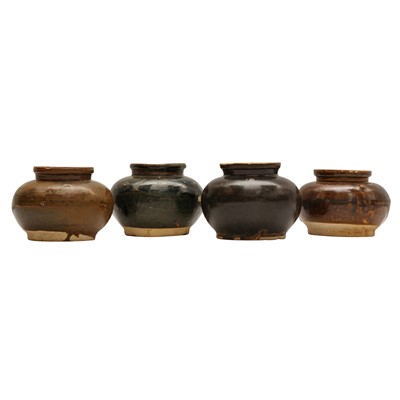 Lot 661 - Four Chinese Henan pottery jars, Yuan - Ming dynasty