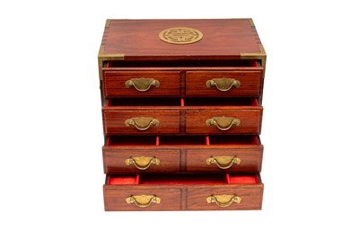 Lot 81 - A CHINESE WOOD TABLETOP CABINET