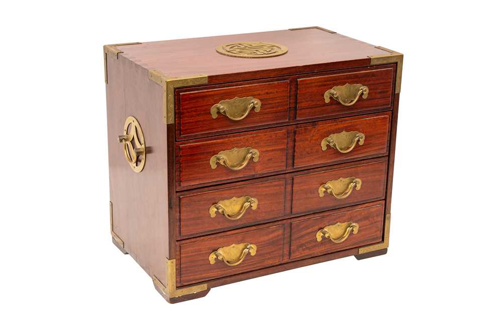 Lot 81 - A CHINESE WOOD TABLETOP CABINET