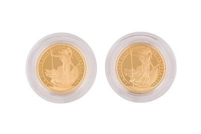 Lot 159 - ELIZABETH II - 25 POUNDS 'BRITANNIA' GOLD COINS (X2)