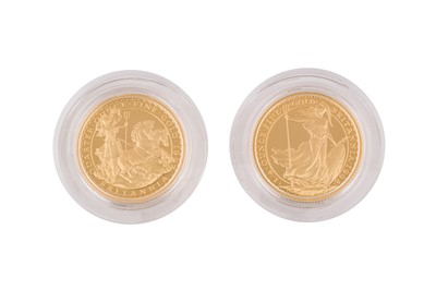 Lot 160 - ELIZABETH II - 25 POUNDS 'BRITANNIA' GOLD COINS (X2)