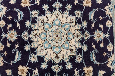 Lot 40 - A FINE PART SILK NAIN RUG, CENTRAL PERSIA