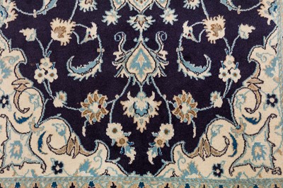 Lot 40 - A FINE PART SILK NAIN RUG, CENTRAL PERSIA