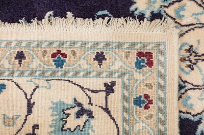 Lot 40 - A FINE PART SILK NAIN RUG, CENTRAL PERSIA
