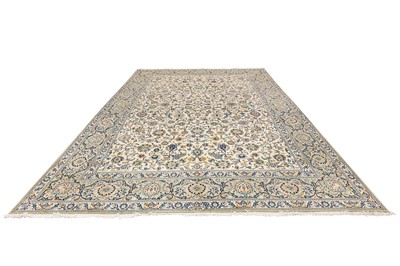 Lot 46 - A FINE SIGNED KASHAN CARPET, CENTRAL PERSIA