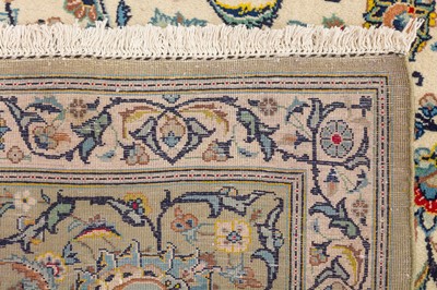 Lot 46 - A FINE SIGNED KASHAN CARPET, CENTRAL PERSIA