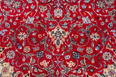 Lot 44 - AN EXTREMELY FINE PART SILK NAIN CARPET, CENTRAL PERSIA