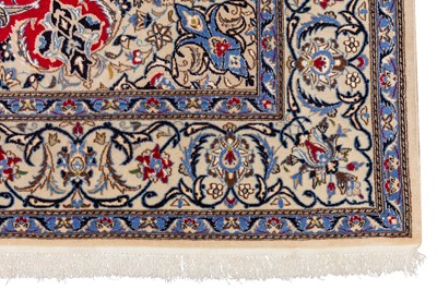 Lot 44 - AN EXTREMELY FINE PART SILK NAIN CARPET, CENTRAL PERSIA